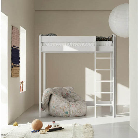Bed on the mezzanine, a wooden bed with a mezzanine tula