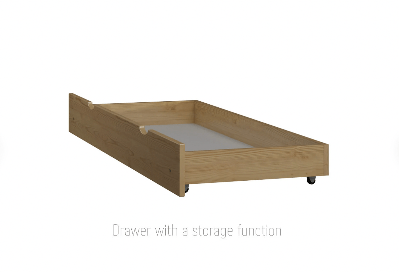 Białe Drewniane Łóżko dla Dziecka Smart