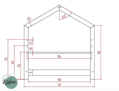 Biurko Dziecięce Domek - kidoocrafts