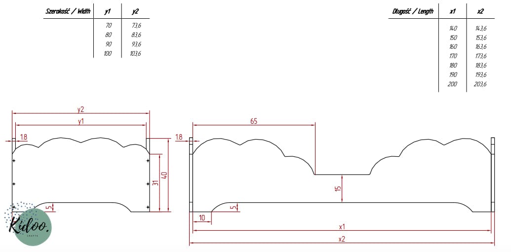 Drewniane Łóżko dla Dziecka - kidoocrafts