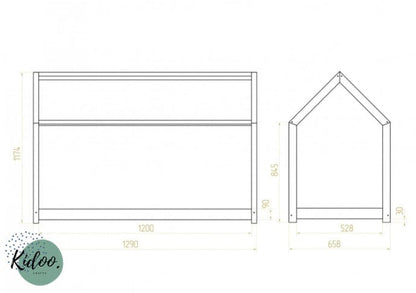 Drewniane Łóżko Dziecięce Domek - kidoocrafts