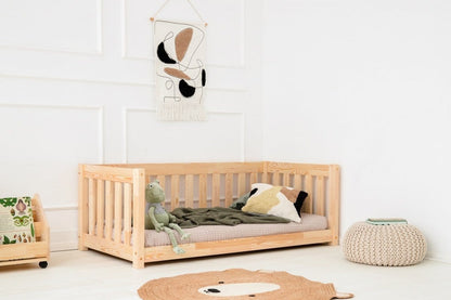 Wooden Bed for a Child with a Drawer