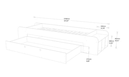 Łóżko dziecięce z brzozowej sklejki NOMI 3w1 - KidooCrafts