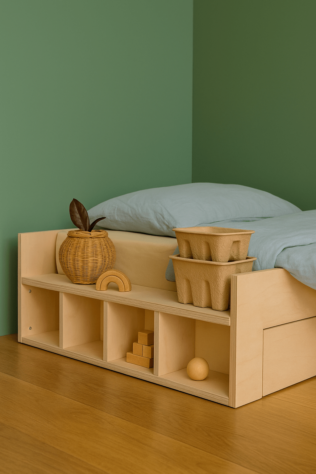 Łóżko dziecięce z brzozowej sklejki NOMI 3w1 - KidooCrafts