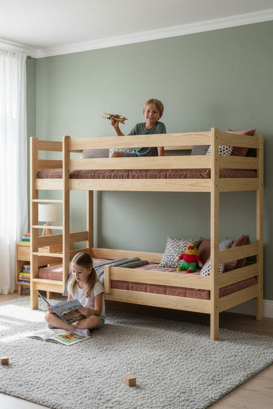 Łózko Piętrowe dla Dziecka Bez Szuflady - KidooCrafts