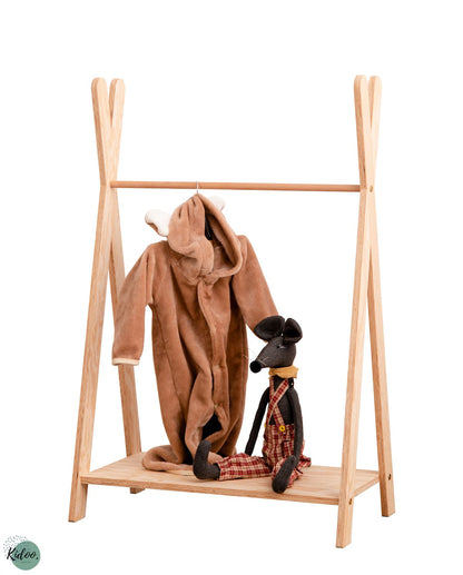 Drewniany wieszak na ubrania - kidoocrafts
